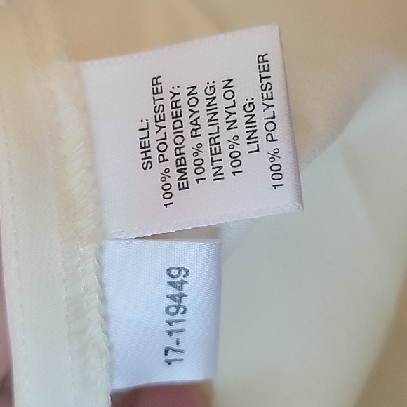 Ann Taylor Loft embroidered Cocktail Dress size 6 Ivory and Black - Picture 11 of 11